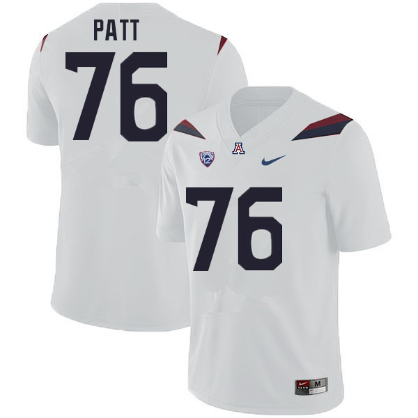 Men #76 Anthony Patt Arizona Wildcats College Football Jerseys Sale-White - Click Image to Close